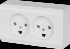 LK OPUS 66 Stikkontakt dobbelt med jord| Afbrydere Og Stikkontakter