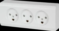 LK OPUS 66 Stikkontakt trippel med jord| Afbrydere Og Stikkontakter