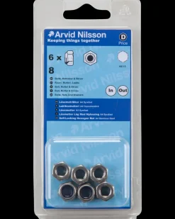 Arvid Nilsson Låsemøtrik A4 M8 6-pak| Maskinskruer, Bolte Og Møtrikker
