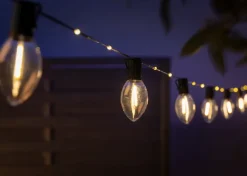 Lyskæde med pære og timer 10 stk. udendørs| Øvrigt Havetilbehør|Øvrig Belysning