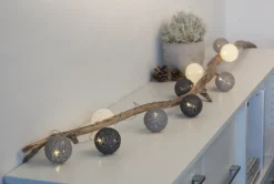 Lyskugler Ø6 cm 10 stk. - grå| Dekoration