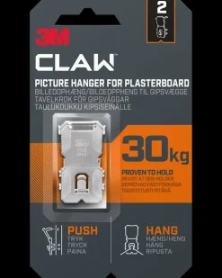 3M ™ CLAW™ Ophæng Gipsvæg - 30 kg 2-pak| Knager Og Knagerækker
