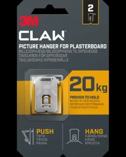 3M ™ CLAW™ Ophæng Gipsvæg - 20 kg 2-pak| Knager Og Knagerækker