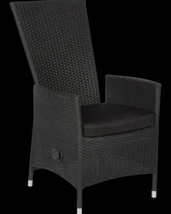 Malaga Justerbar stol - Sort| Havestole