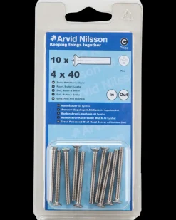 Arvid Nilsson Maskinskrue A4 LH M4 x 40 mm 10-pak| Maskinskruer, Bolte Og Møtrikker