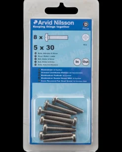 Arvid Nilsson Maskinskrue A4 PH M5 x 30 mm 8-pak| Maskinskruer, Bolte Og Møtrikker