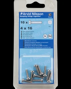Arvid Nilsson Maskinskrue A4 PH M4 x 16 mm 10-pak| Maskinskruer, Bolte Og Møtrikker
