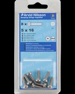 Arvid Nilsson Maskinskrue A4 PH M5 x 16 mm 8-pak| Maskinskruer, Bolte Og Møtrikker