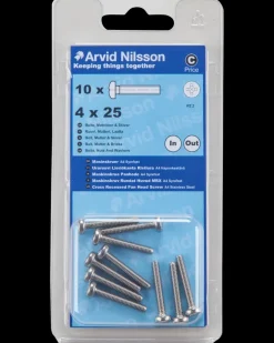 Arvid Nilsson Maskinskrue A4 PH M4 x 25 mm 10-pak| Maskinskruer, Bolte Og Møtrikker