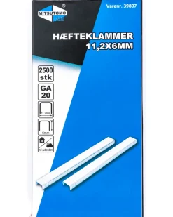MITSUTOMO AIR Hæfteklammer 11,2 x 6 mm 2500 stk.| Søm, Klammer, Stifter Mm.