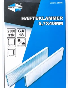 MITSUTOMO AIR Hæfteklammer 5,7 x 40 mm 2500 stk.| Søm, Klammer, Stifter Mm.