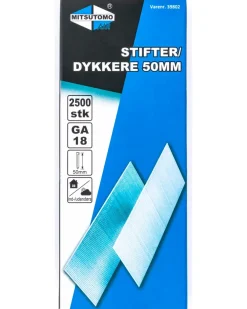MITSUTOMO AIR Stifter/dykkere 50 mm 2500 stk.| Søm, Klammer, Stifter Mm.