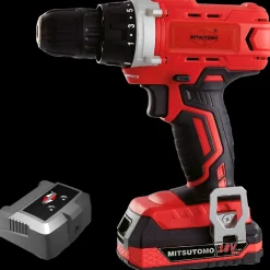 Mitsutomo Bore-/skruemaskine 18 V + batteri og lader| Akku Bore- Og Skruemaskiner