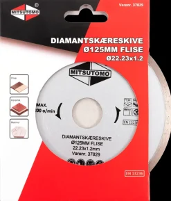 Mitsutomo Diamantskæreskive Ø125 mm - flise| Skære- Og Slibeskiver
