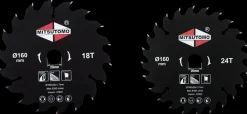 Mitsutomo Rundsavsklinge Sæt Ø160 x 20 mm 18+24T| Rundsavsklinger