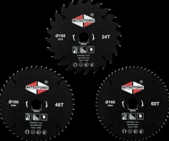 Mitsutomo Rundsavsklinge Sæt Ø160 x 20 mm 3 stk.| Rundsavsklinger