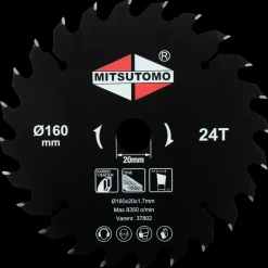 Mitsutomo Rundsavsklinge Ø160 x 20 mm 24T| Rundsavsklinger