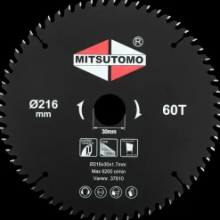 Mitsutomo Rundsavsklinge Ø216 x 30 mm 60T| Rundsavsklinger