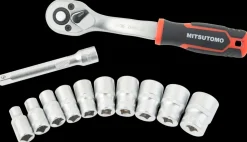 Mitsutomo Topnøglesæt 1/4" - 12 dele| Topnøglesæt Og Skralder