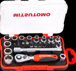 Mitsutomo Topnøglesæt mini i mm - 25 dele| Topnøglesæt Og Skralder