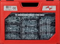 Mitsutomo TX skruesortiment 1700 dele| Skruer