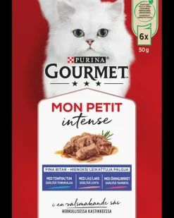Gourmet Mon Petit Intense - 6 x 50 g| Hundefoder, Kattemad Og Godbidder