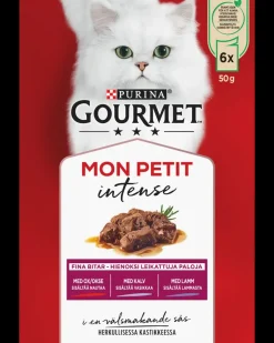 Gourmet Mon Petit Intense - 6 x 50 g| Hundefoder, Kattemad Og Godbidder
