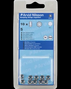 Arvid Nilsson Møtrik A4 syrefast M5 10-pak| Maskinskruer, Bolte Og Møtrikker