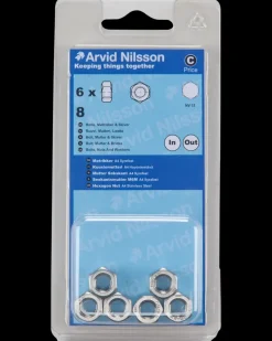 Arvid Nilsson Møtrik A4 syrefast M8 6-pak| Maskinskruer, Bolte Og Møtrikker
