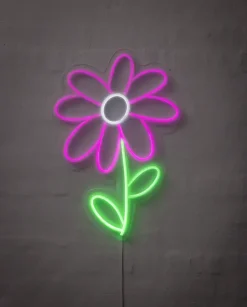 BRIGHT DESIGN Neonskilt Blomst H. 50 x B. 35 cm| Indendørs Væglamper