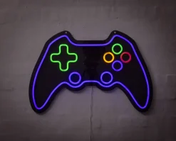 BRIGHT DESIGN Neonskilt Gamepad H. 40 x B. 60 cm| Indendørs Væglamper