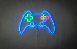 BRIGHT DESIGN Neonskilt gamepad H. 40 x B. 60 cm| Indendørs Væglamper
