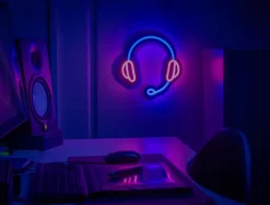 BRIGHT DESIGN Neonskilt Headset H. 28 x B. 28 cm| Indendørs Væglamper