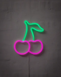 BRIGHT DESIGN Neonskilt Kirsebær H. 20 x B. 22 cm| Indendørs Væglamper