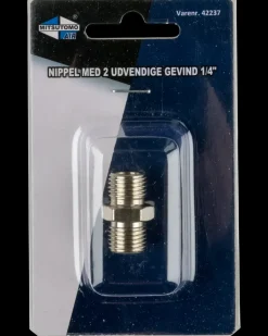 MITSUTOMO AIR Nippel med 2 udvendige gevind 1/4"| Koblinger, Forgreninger Og Nipler