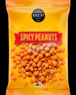 NORDTHY Spicy Peanuts 600 g| Chips Og Snacks