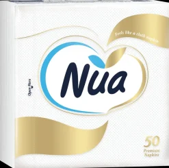 Nua Servietter 40x40 cm 50-pak| Toiletpapir, Køkkenrulle Og Servietter