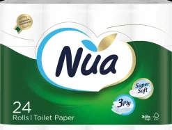 Nua Toiletpapir 3-lags - 24 ruller| Toiletpapir, Køkkenrulle Og Servietter