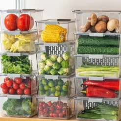 Opbevaringsboks til køleskab med låg - lille| Øvrige Køkkenartikler|Opbevaringsbokse Og -Kasser