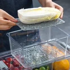 Opbevaringsboks til køleskab med låg - Stor| Øvrige Køkkenartikler|Opbevaringsbokse Og -Kasser