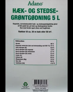 Adano Organisk hæk- og stedsegrøntgødning 5 L| Gødning Og Jord