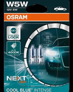 Osram autopære W5W 12V Cool Blue 2-pak| Autopærer