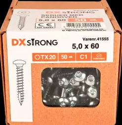 DXstrong Panskrue 5,0 x 60 mm TX25 50 stk.| Skruer