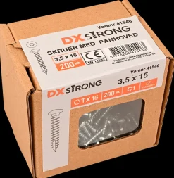 DXstrong Panskrue 3,5 x 15 mm TX15 200 stk.| Skruer