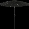 Parasol med solcellelys og tilt Ø2,7 m| Parasoller Og Parasolfødder