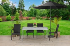 Parasol med solcellelys og tilt Ø2,7 m| Parasoller Og Parasolfødder