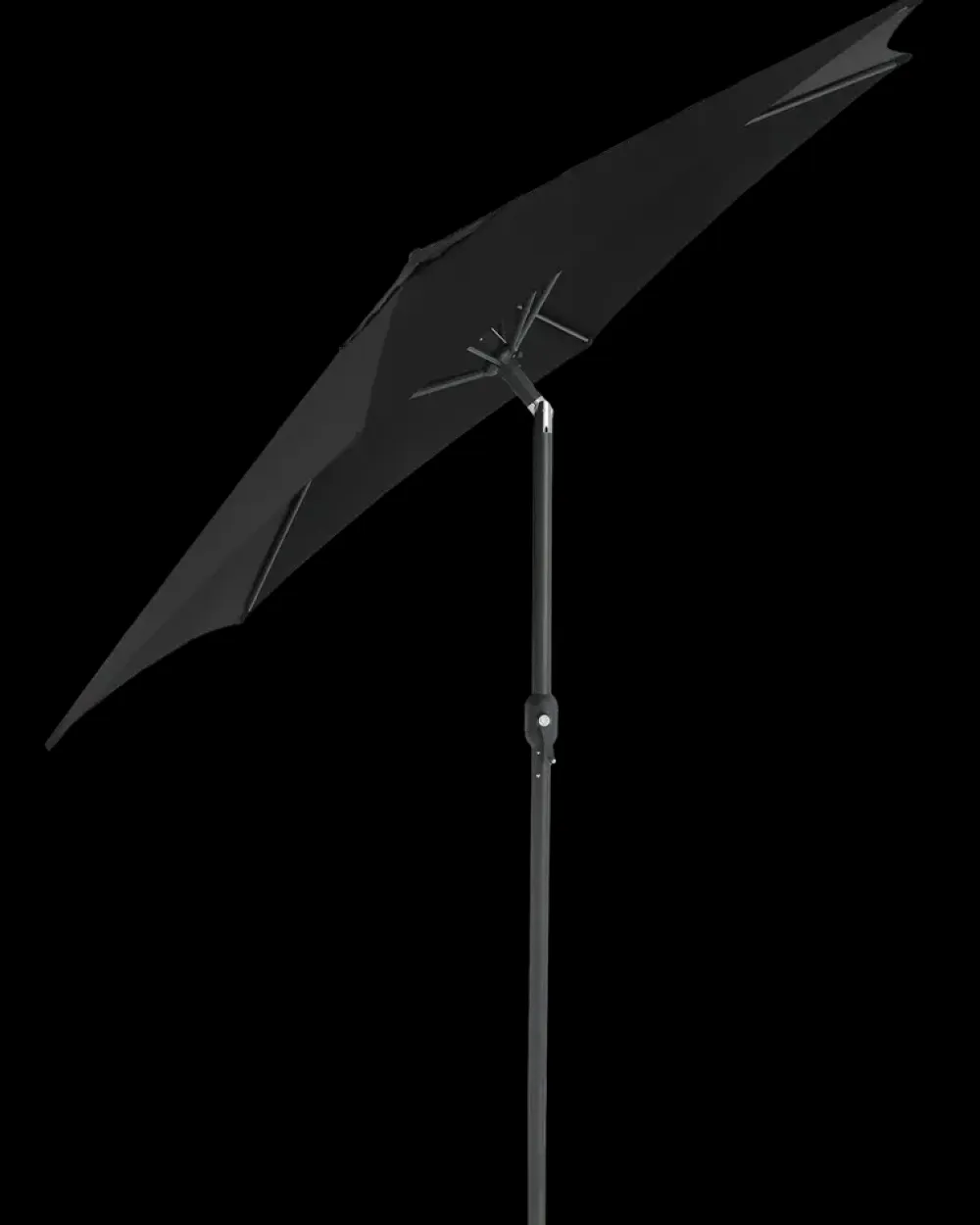 Parasol med tilt Ø3 m - sort| Parasoller Og Parasolfødder