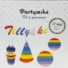 Partyæske til 4 personer - multi farvede| Festartikler