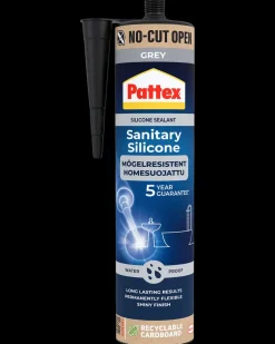 Pattex Sanitetssilikone 280 ml - Grå| Fugemasse Og Silikone