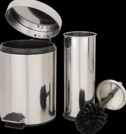 Pedalspand 3L med børste - Stål| Badeværelsesartikler